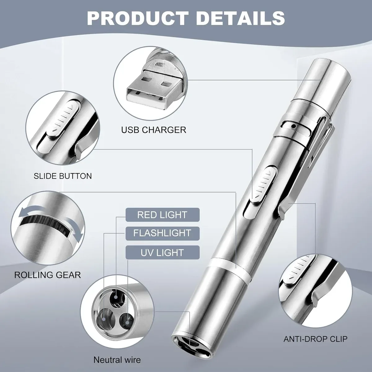 Parts and slide button of the cat laser pointer