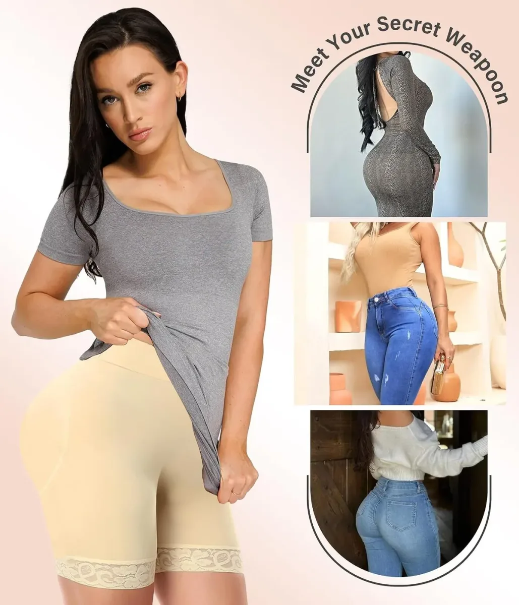Butt lifter shapewear shorts smooth under everyday outfits