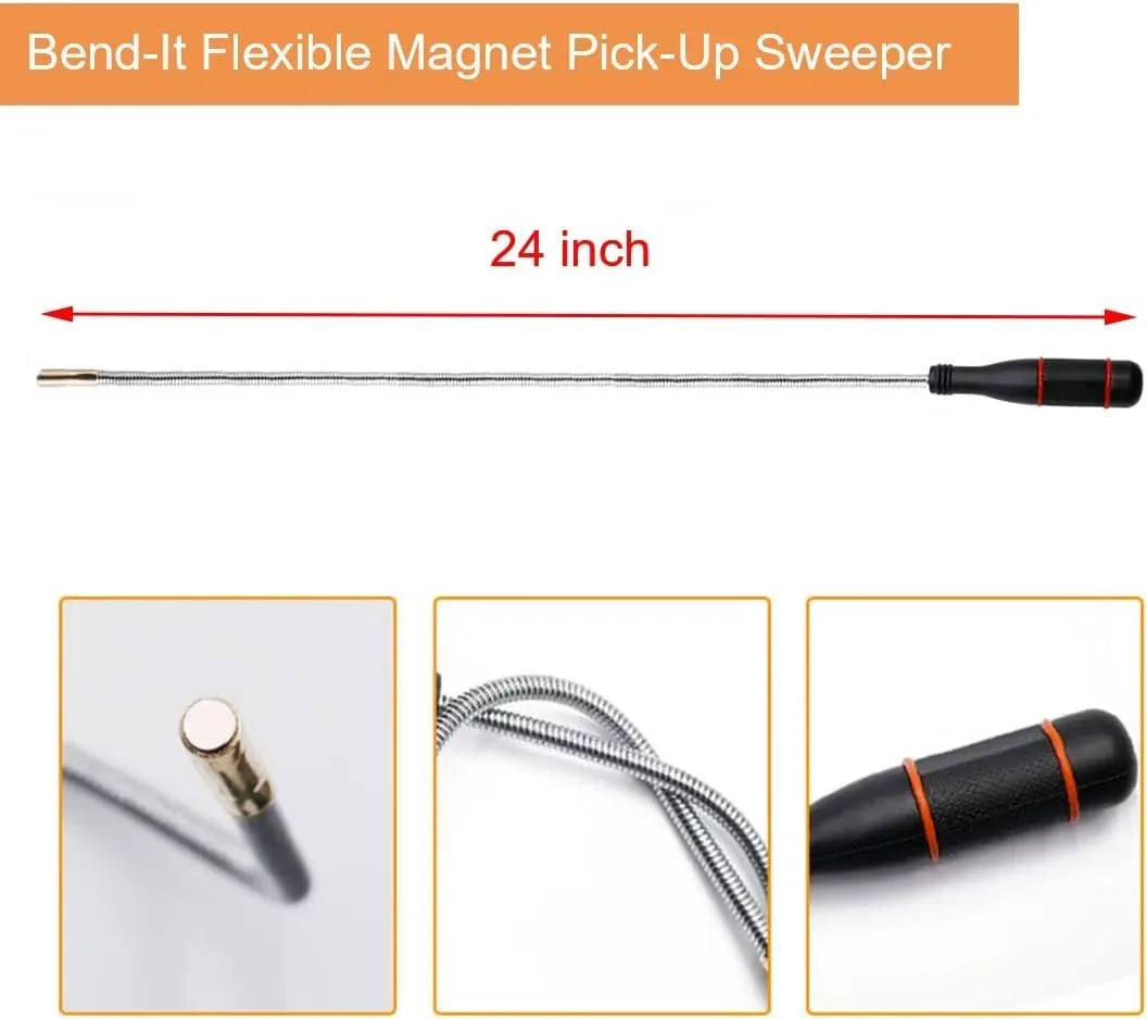 24 inch bendable flexible magnetic pickup tool