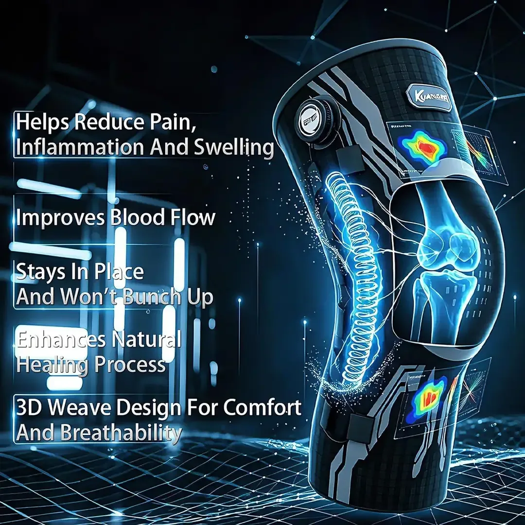 Adjustable knee brace supporting the knee joint