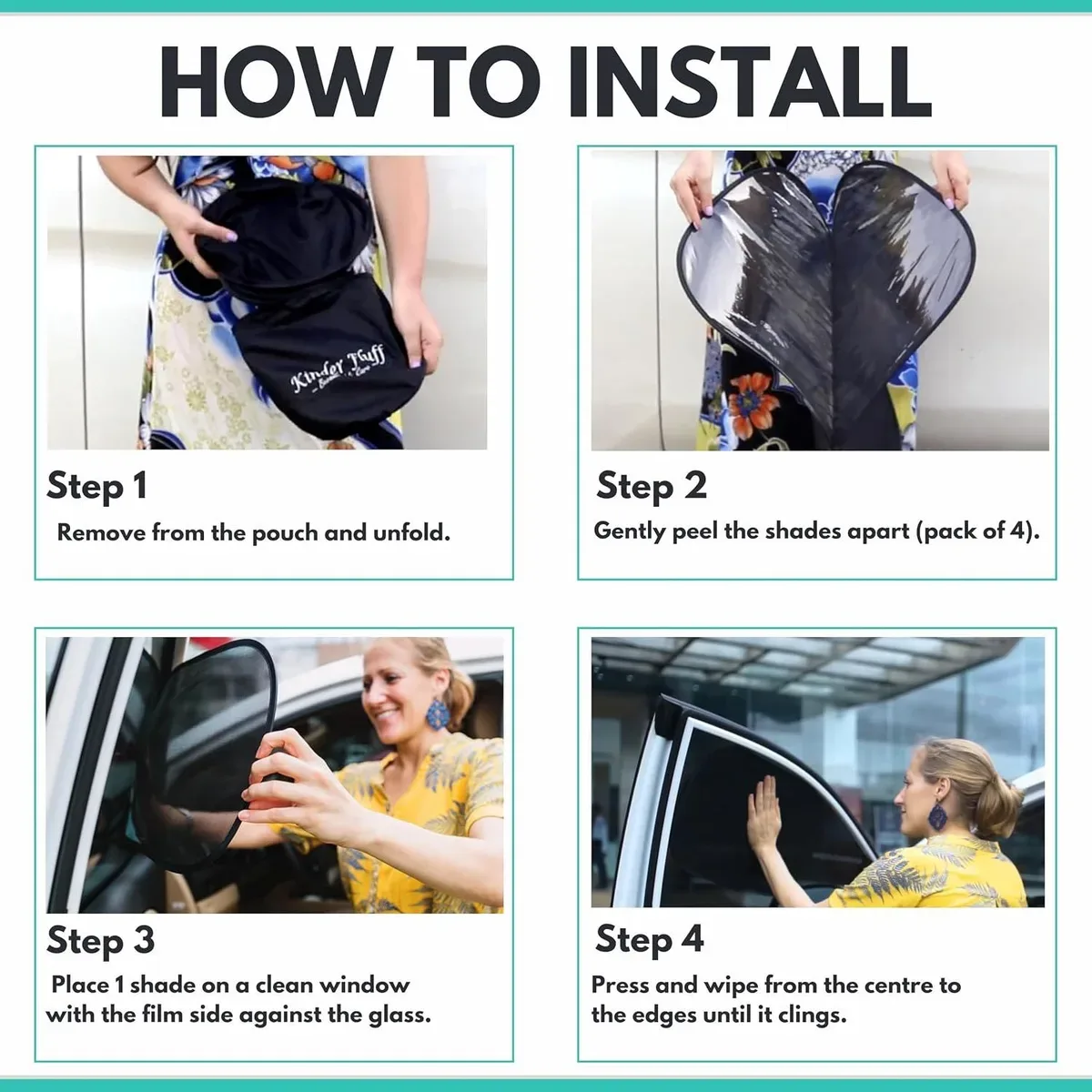 How to install car window sun shades with the clamp