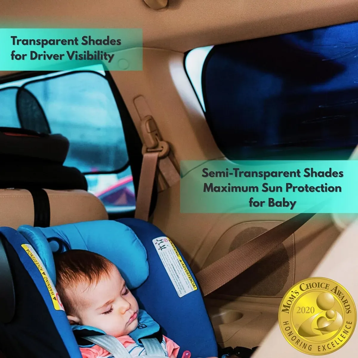 Transparent and semi-transparent car window sun shades compared