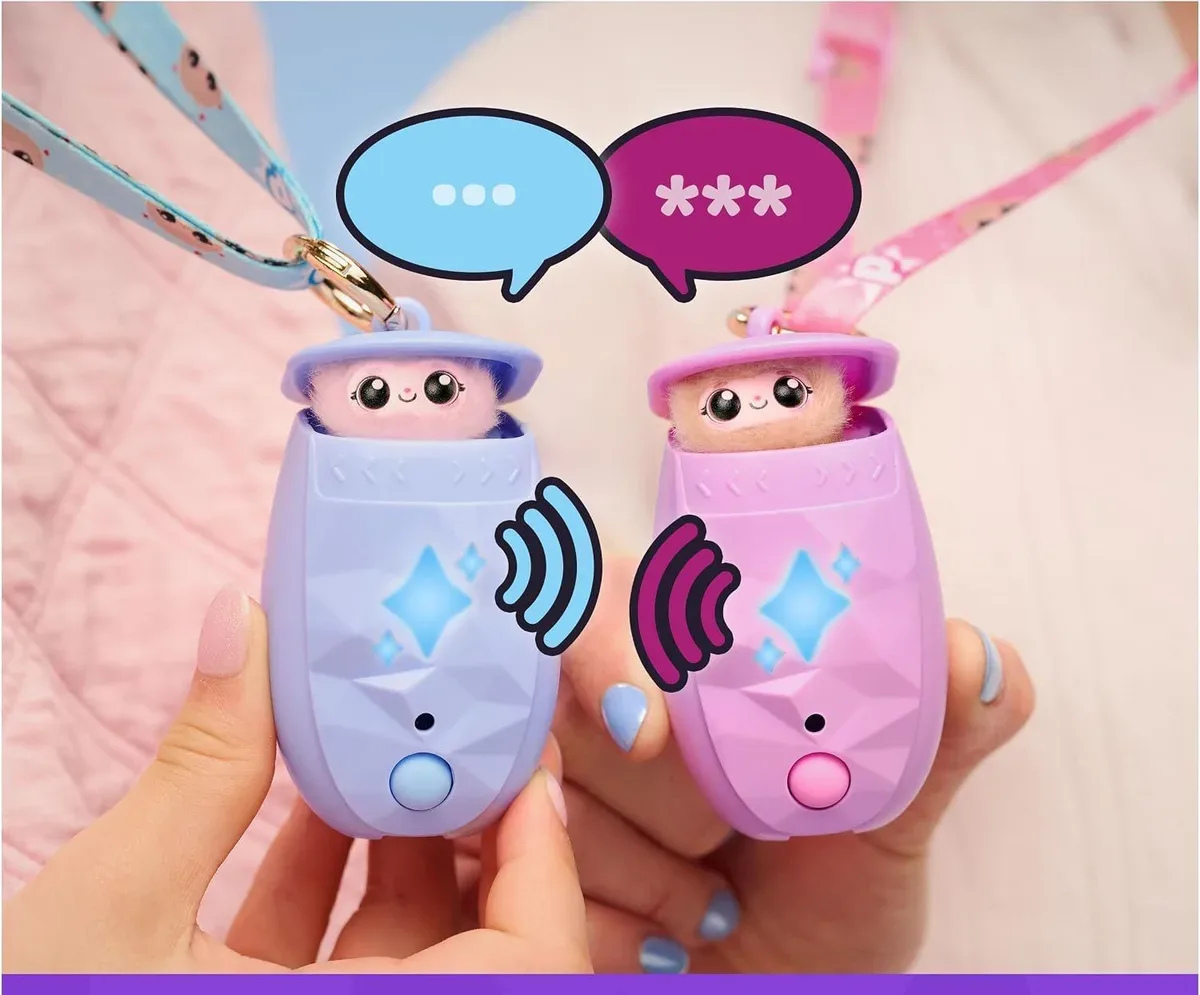 Two digital pet toys playing together