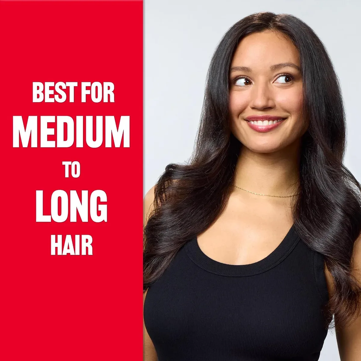 Hair dryer brush styling medium to long hair