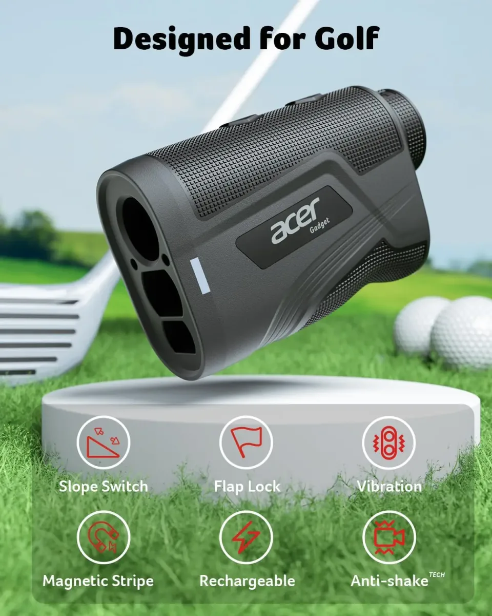 Golf rangefinder with slope built for everyday use on the course