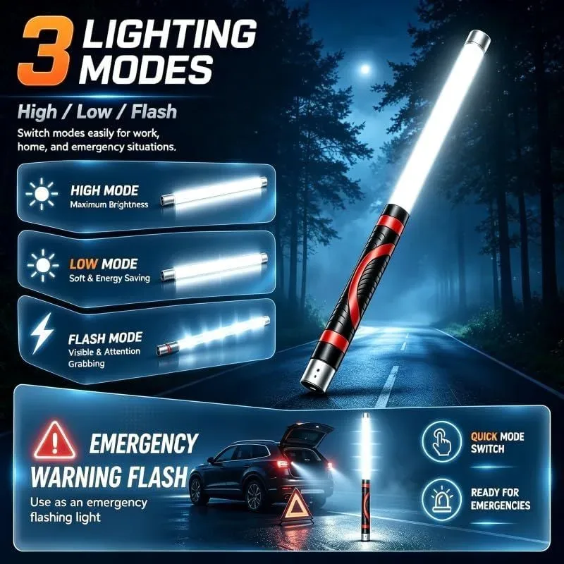 Lighting modes of the flexible LED flashlight compared