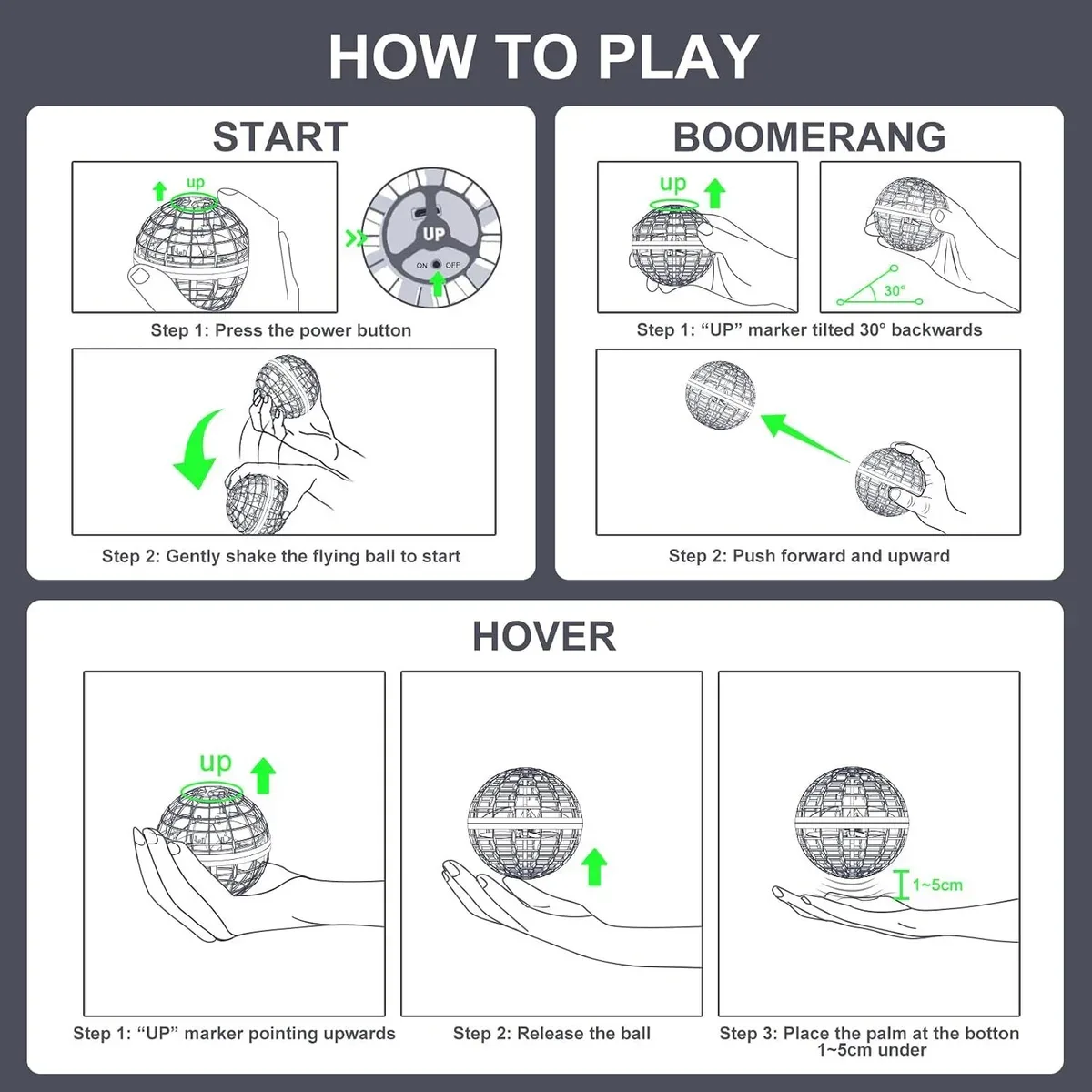 How to launch and play with the flying orb ball