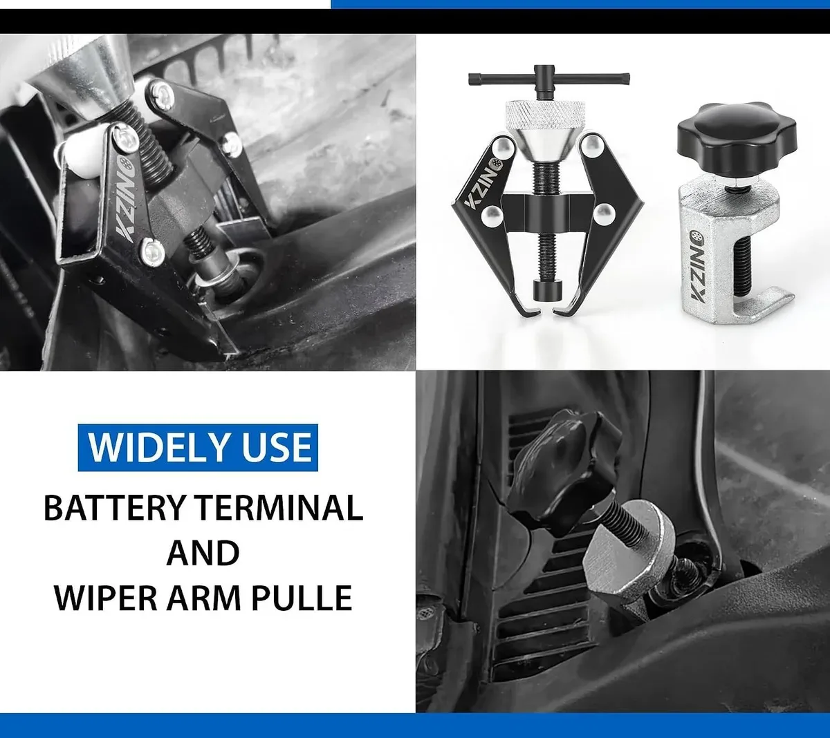 Wiper arm puller kit contents and the jobs it handles
