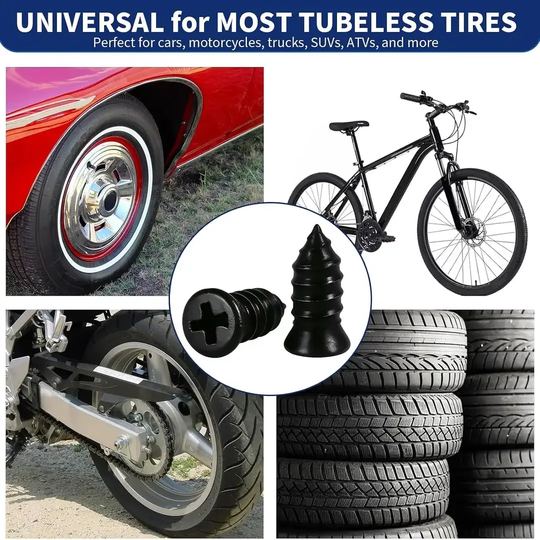 Tire plug kit suitable for car, motorcycle and bike tubeless tires