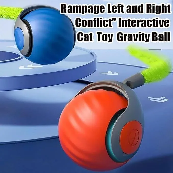 Automatic cat toy ball rolling on carpet and hard floors