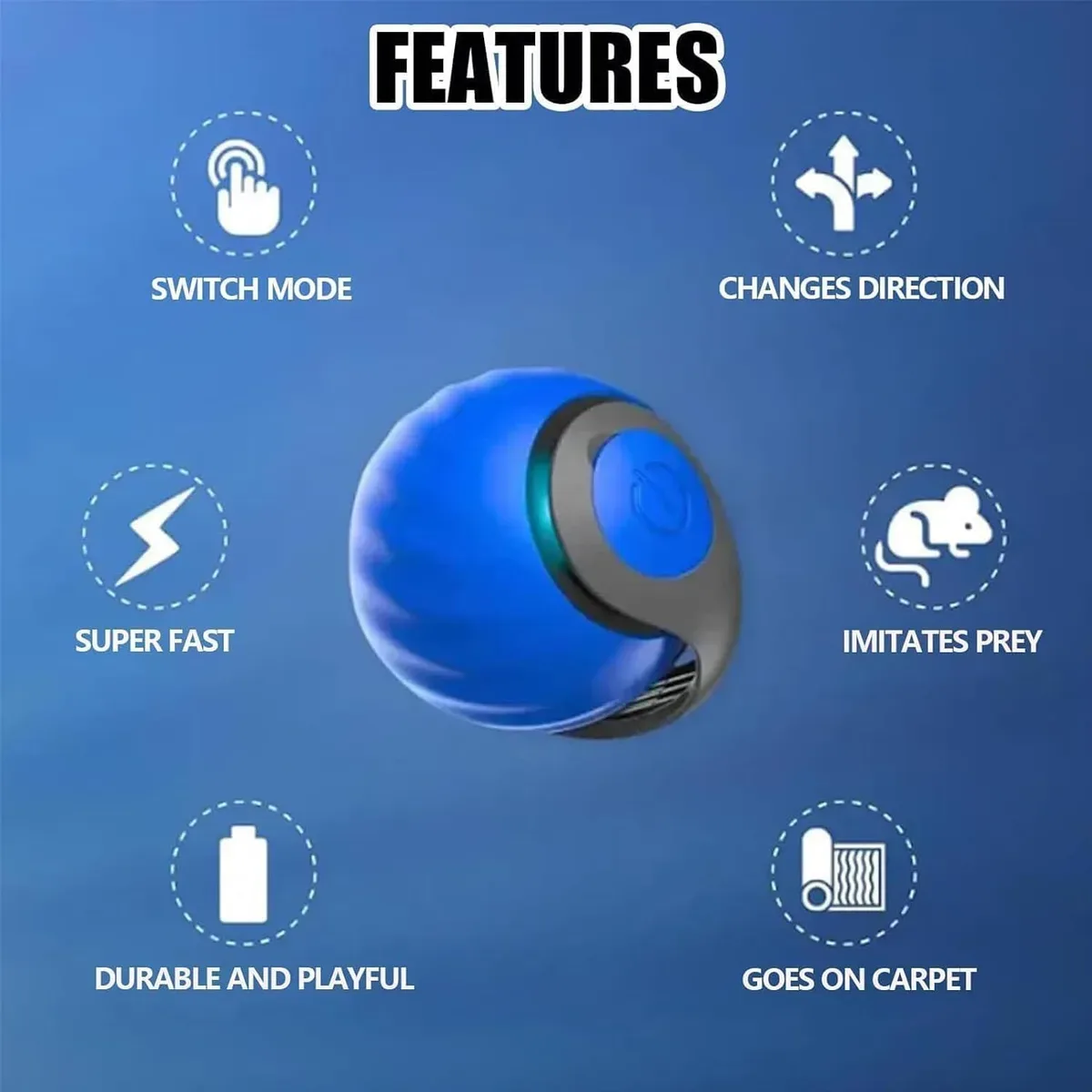 Feature overview of the automatic cat toy ball