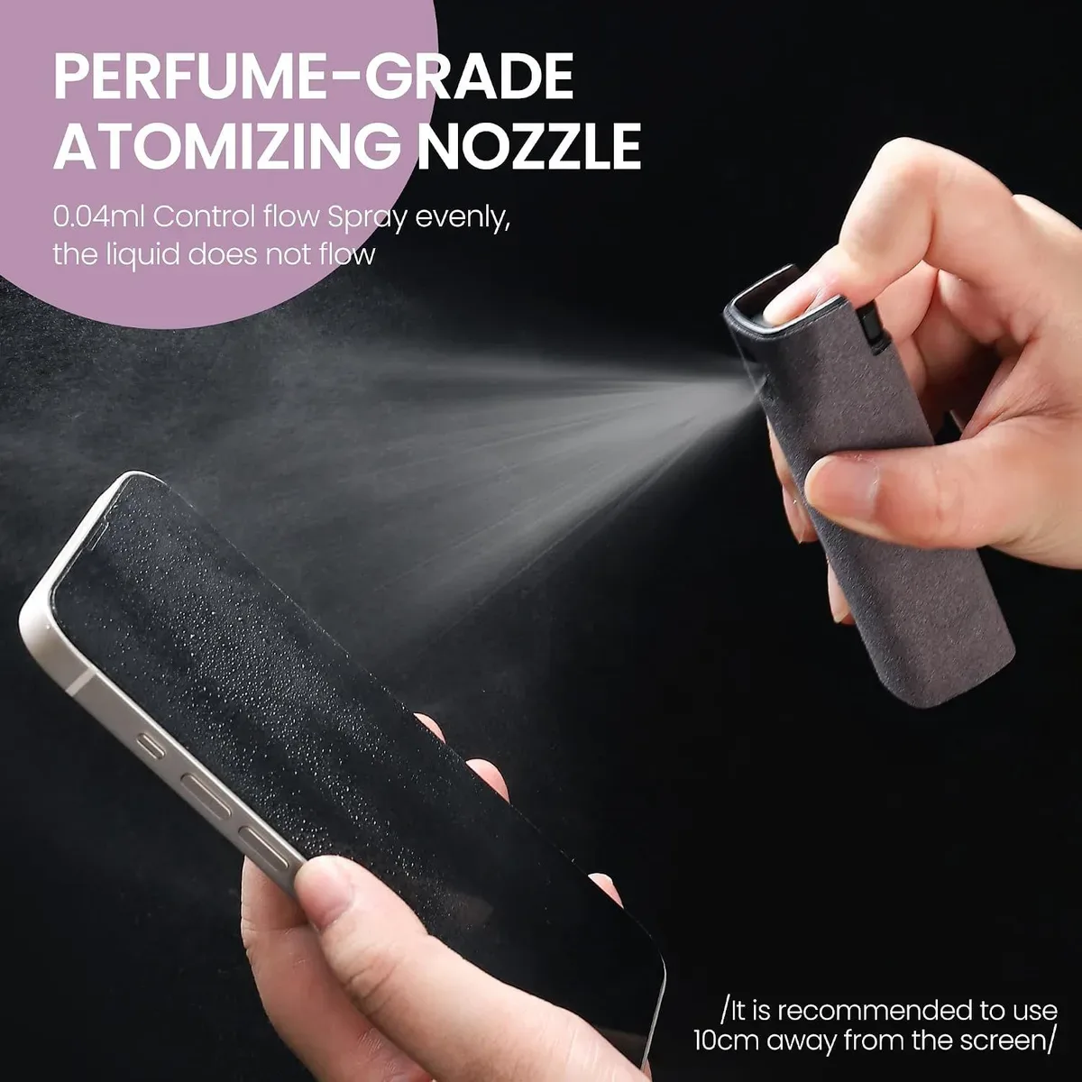 Fine mist nozzle of the car screen cleaner
