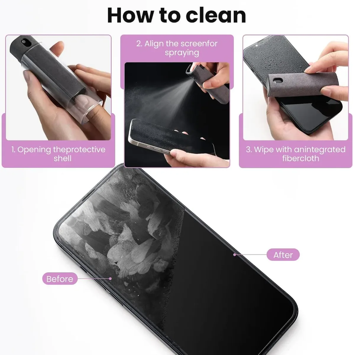 How to clean a dashboard display with the car screen cleaner