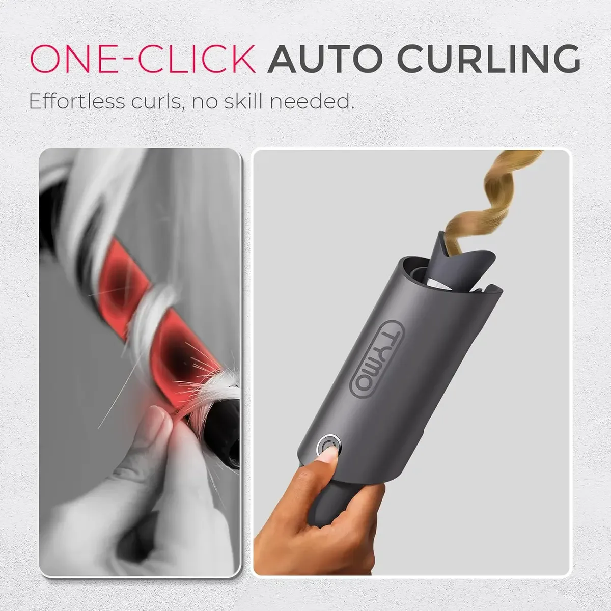 One-click rotation of the automatic curling iron barrel