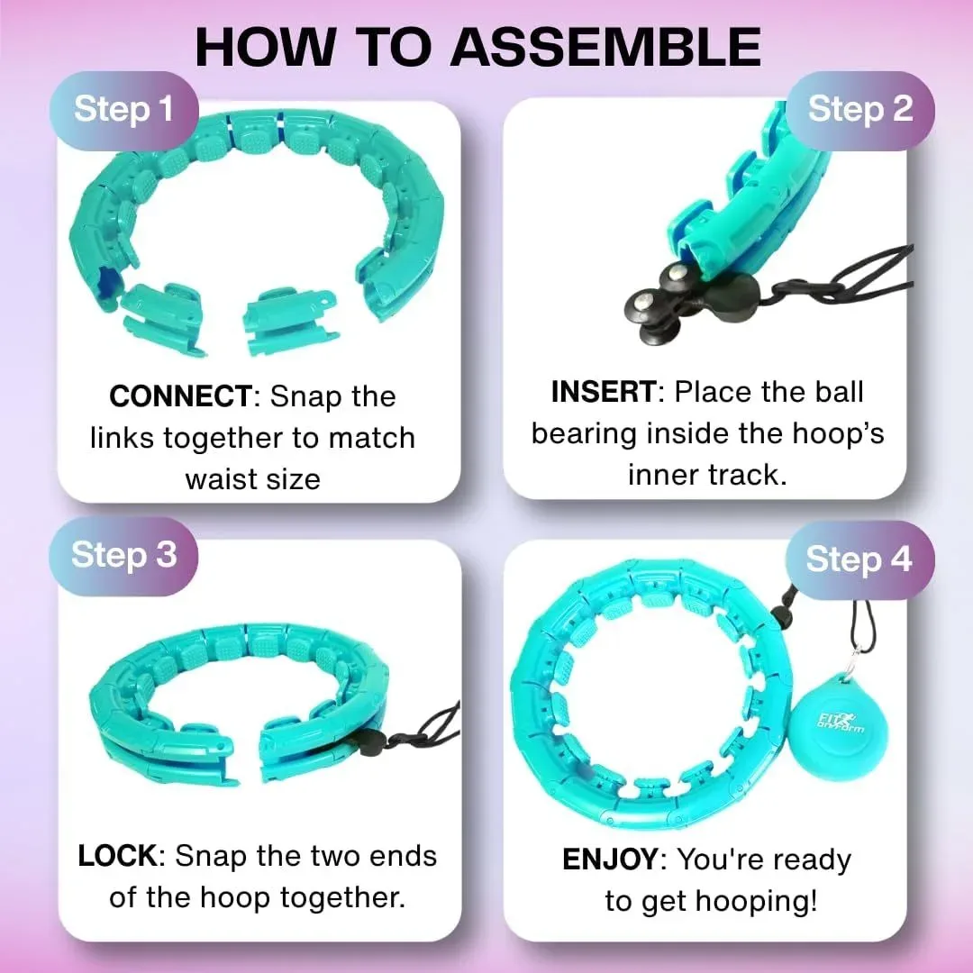 How to assemble the knots of the weighted hula hoop