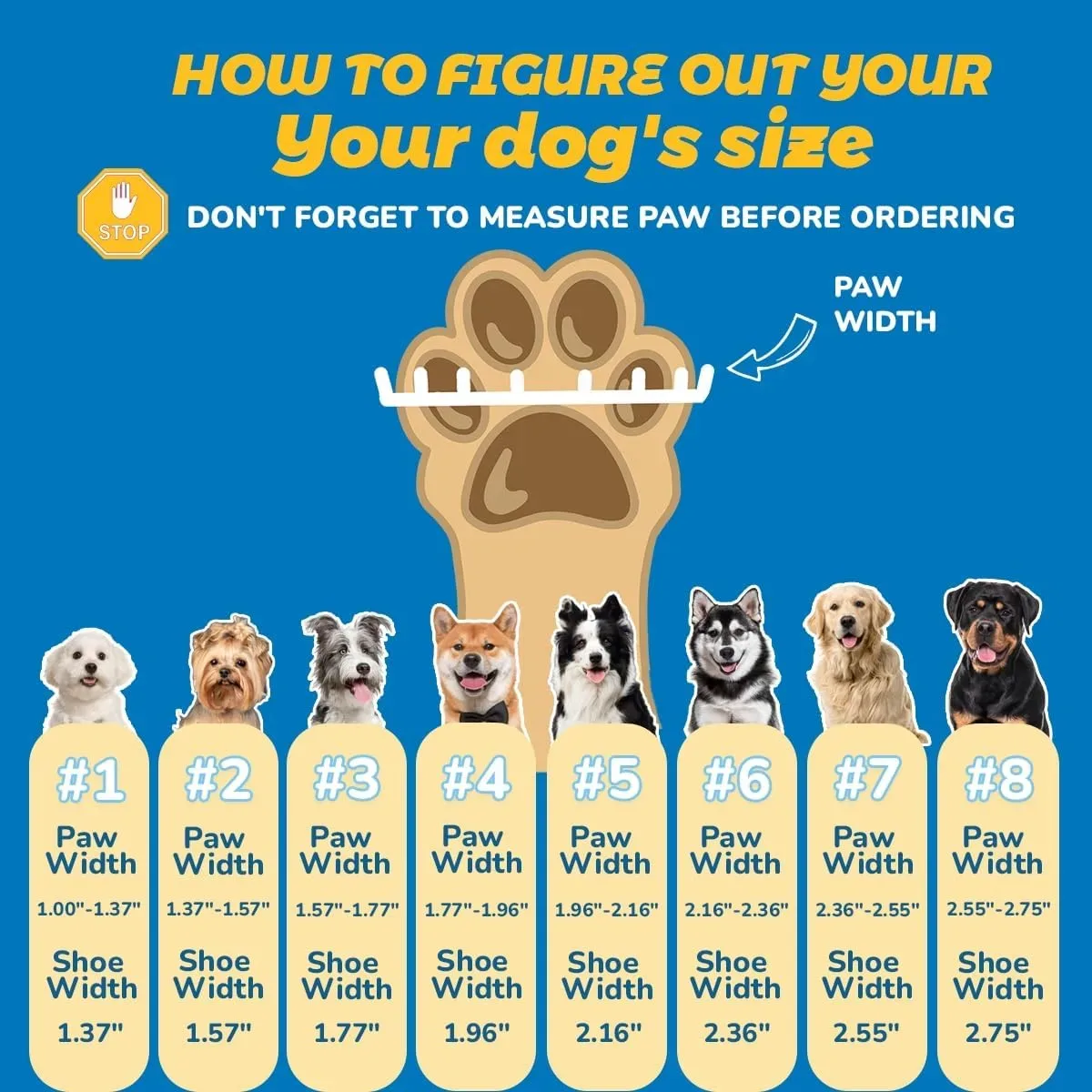 How to measure your dog's paw width for anti-slip dog boots