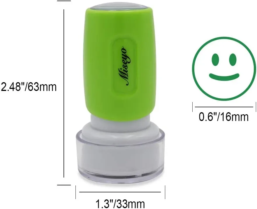 Print size of the teacher smiley face stamp at 5/8 inch
