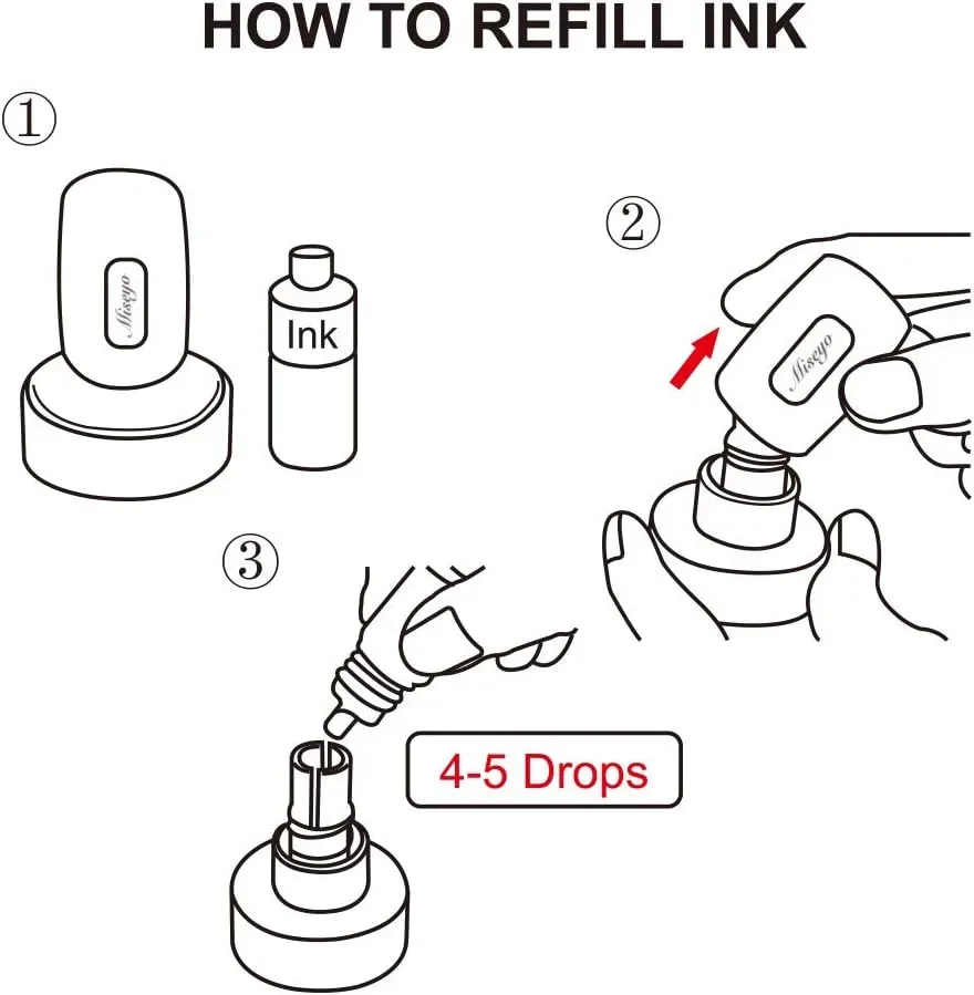 Refilling the pad of a teacher smiley face stamp