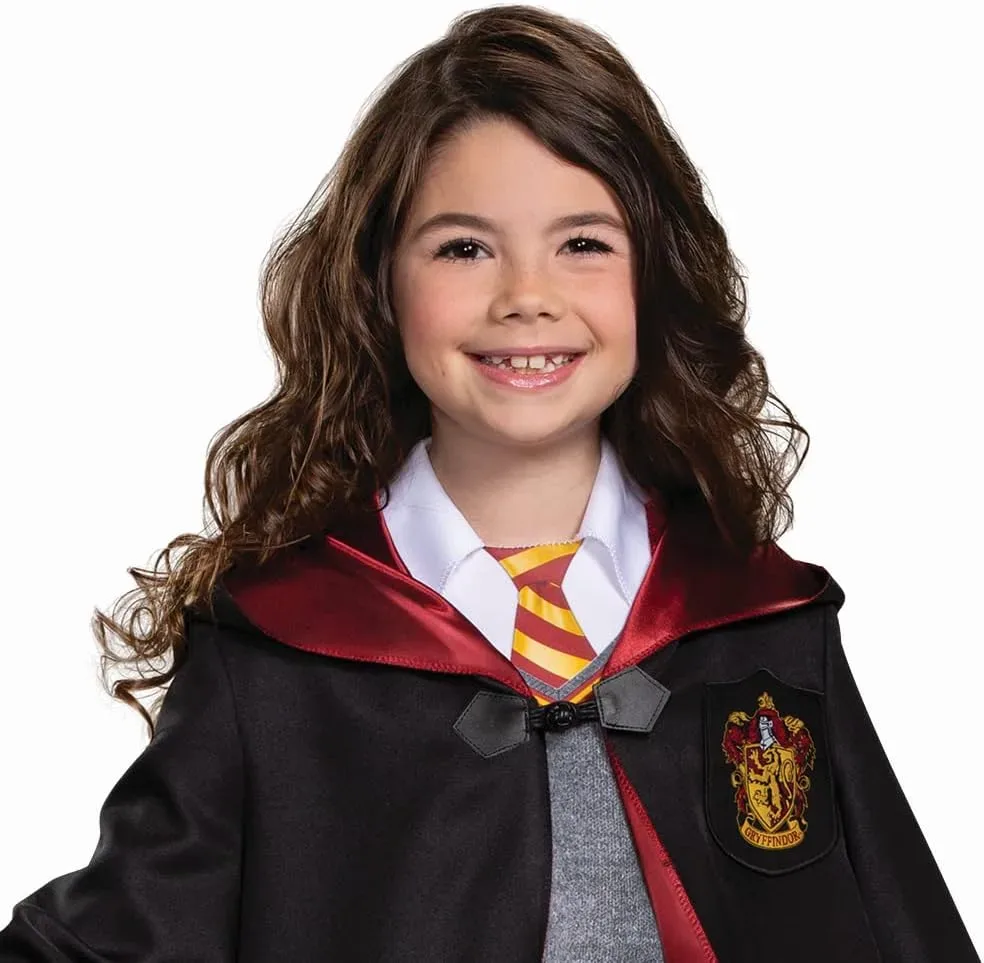 Collar and neck tie included with the kids wizard school costume