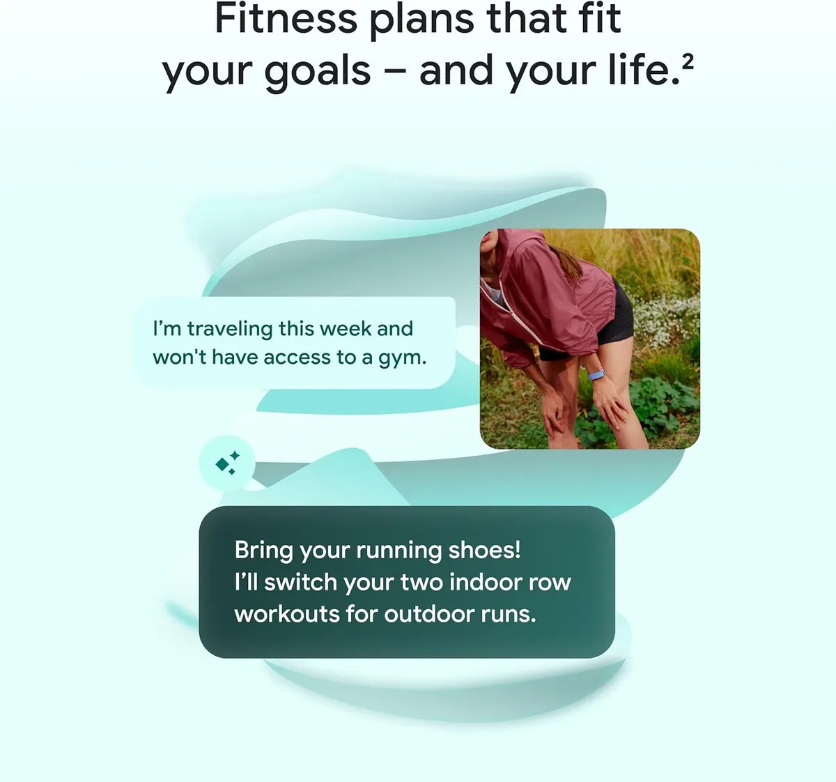 Fitness plans and activity insights from the screenless fitness tracker