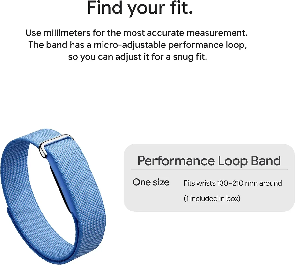 Micro-adjustable strap of the screenless fitness tracker on a wrist