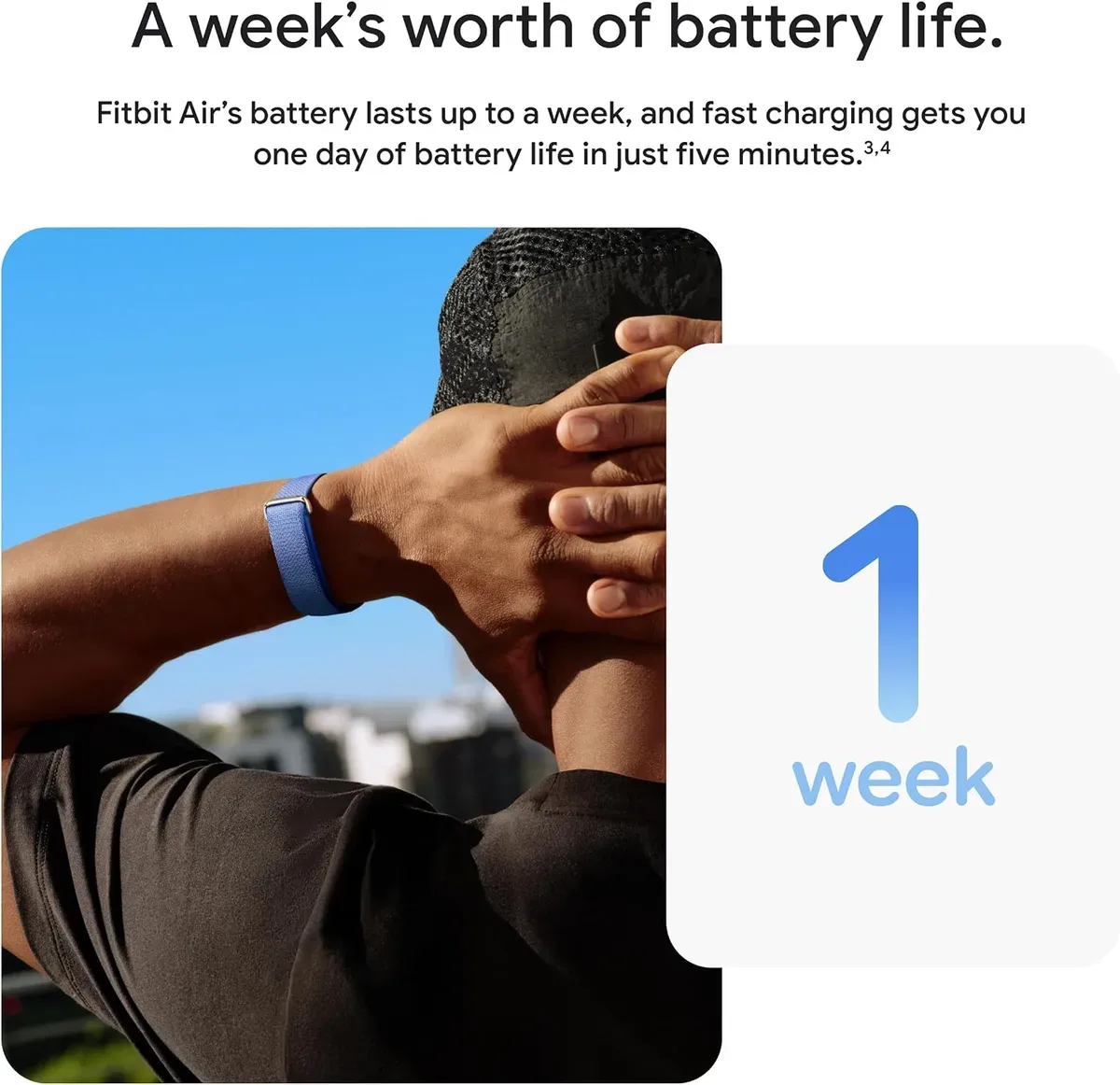 Week-long battery life of the screenless fitness tracker explained